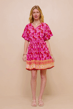 Load image into Gallery viewer, Pink + Orange Floral Dress
