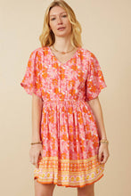 Load image into Gallery viewer, Pink + Orange Floral Dress
