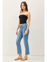Load image into Gallery viewer, Black Double Lined Crop Tube Top
