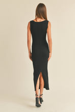Load image into Gallery viewer, Miou Muse Black Rib Tank Dress

