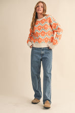 Load image into Gallery viewer, Orange Floral Sweater
