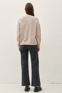 Blush Raw Hem Sweater