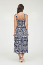 Load image into Gallery viewer, Navy Damask Dress

