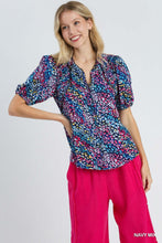 Load image into Gallery viewer, Navy Watercolor Top
