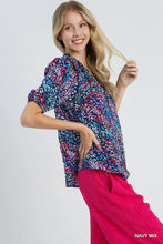 Load image into Gallery viewer, Navy Watercolor Top
