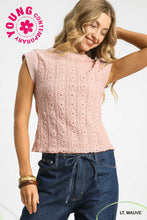 Load image into Gallery viewer, Mauve Eyelet Top
