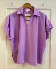 Load image into Gallery viewer, Entro Lavender Collared Dolman Top
