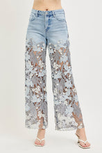 Load image into Gallery viewer, Risen Maggie Lace Wide Leg Denim

