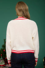Load image into Gallery viewer, Ho Ho Ho Ivory + Red Sweater
