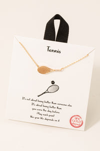 Tennis Charm Necklace