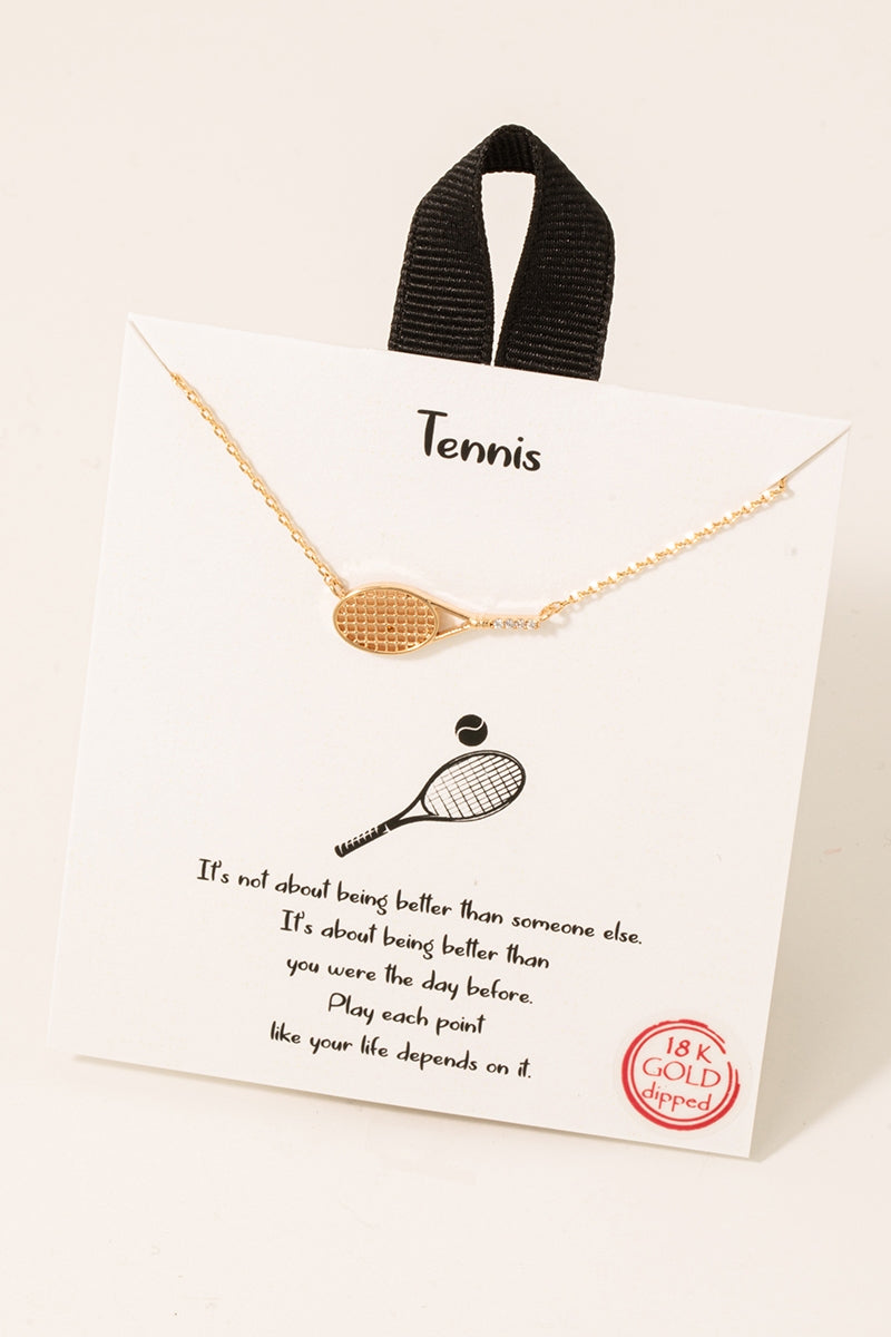Tennis Charm Necklace