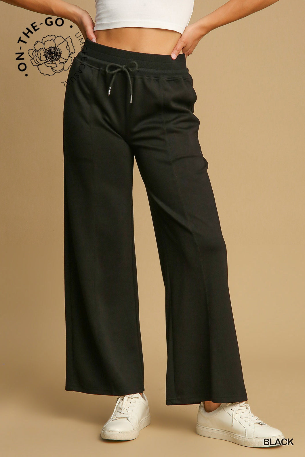 Black Luxe Wide Leg Pants