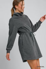 Load image into Gallery viewer, Charcoal Cowl Neck Dress
