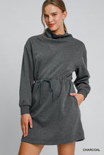 Load image into Gallery viewer, Charcoal Cowl Neck Dress
