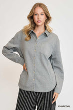 Load image into Gallery viewer, Charcoal Luxe Knit Shacket
