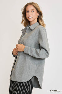 Charcoal Luxe Knit Shacket