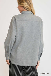 Charcoal Luxe Knit Shacket