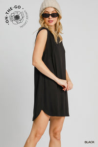 Black Crew Neck Dress