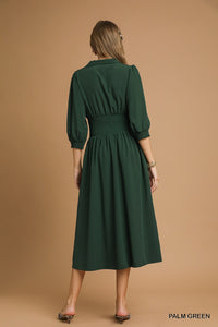 Hunter Smock Waist Zip Dress