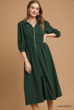 Load image into Gallery viewer, Hunter Smock Waist Zip Dress
