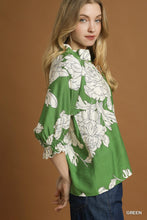 Load image into Gallery viewer, Green Peony Floral Top
