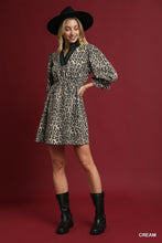Load image into Gallery viewer, Leopard Puff Sleeve Mini Dress

