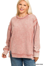 Load image into Gallery viewer, Rose Ribbed Pullover - Plus
