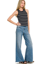 Load image into Gallery viewer, Black + White Stripe Tank
