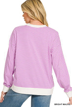 Load image into Gallery viewer, Mauve Stripe Pullover
