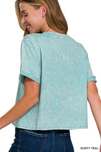 Load image into Gallery viewer, Dusty Teal Washed Tee
