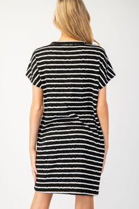 Black Striped T-Shirt Dress