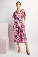 Load image into Gallery viewer, Violet Floral Midi Dress
