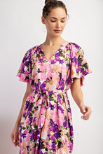 Load image into Gallery viewer, Violet Floral Midi Dress

