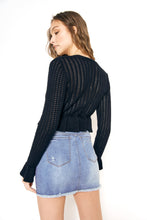 Load image into Gallery viewer, Black Ruffle Cardi
