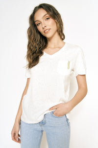 White Speckled Tee