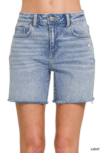 Raw Hem Denim Shorts