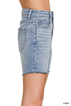 Load image into Gallery viewer, Raw Hem Denim Shorts
