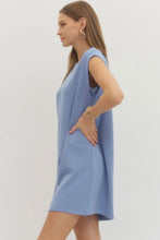 Load image into Gallery viewer, Entro Sky Blue Mock Neck Dress
