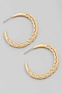 Gold Wheat Hoops