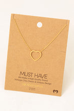 Load image into Gallery viewer, Open Heart Charm Necklace
