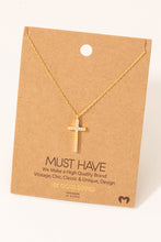 Load image into Gallery viewer, Pave Cross Charm Necklace
