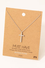 Load image into Gallery viewer, Pave Cross Charm Necklace
