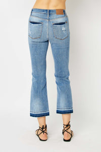 JB Sara Released Hem Crop Denim