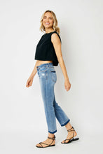 Load image into Gallery viewer, JB Sara Released Hem Crop Denim
