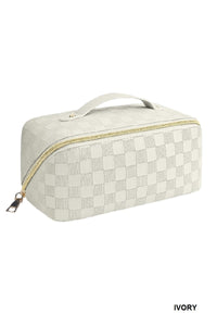 Checkered Makeup Bag