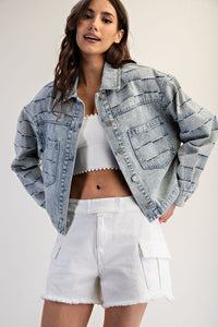 Denim Checkered Jacket