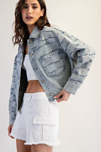Denim Checkered Jacket