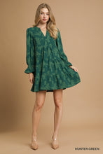 Load image into Gallery viewer, Hunter Jacquard Babydoll Dress
