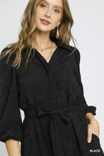 Load image into Gallery viewer, Black Jacquard Midi Dress
