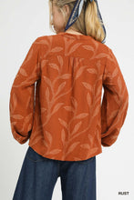 Load image into Gallery viewer, Rust Jacquard Top

